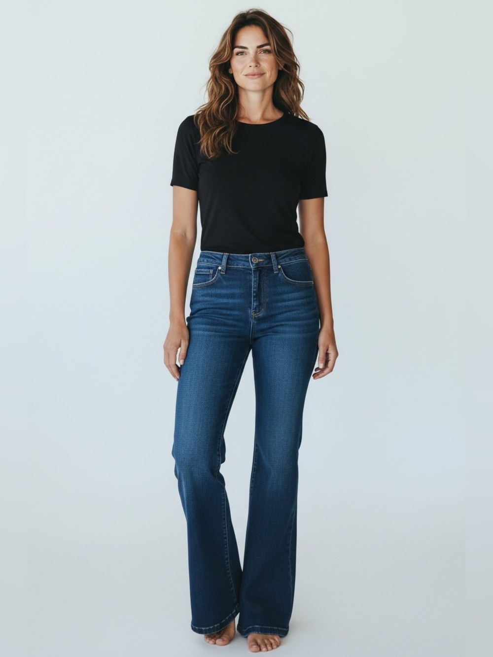 Freckled Poppy x Risen High Rise 70’s Flare Jeans Size 3/26 Tall Girl Friendly - Picture 2 of 7
